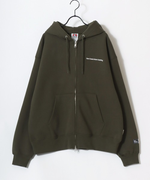 BEN DAVIS(ベンデイビス)の「BEN DAVIS/ベンデイビス HEAVY SWEAT ZIP HOODIE/オーバーサイズ 裏起毛 ロゴ ワンポイント刺繍 スウェット ジップアップパーカー フーディー/レディース メンズ(パーカー・メンズ・グレイッシュブルー/アッシュグレー/バーガンディー/カーキ/ブラック・M/XL/L)」の13枚目の写真