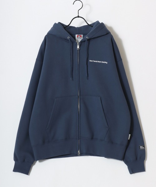 BEN DAVIS(ベンデイビス)の「BEN DAVIS/ベンデイビス HEAVY SWEAT ZIP HOODIE/オーバーサイズ 裏起毛 ロゴ ワンポイント刺繍 スウェット ジップアップパーカー フーディー/レディース メンズ(パーカー・メンズ・グレイッシュブルー/アッシュグレー/バーガンディー/カーキ/ブラック・M/XL/L)」の14枚目の写真