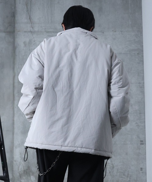 Confirm（コンファーム）の「AW インボックスタック ドロップショルダーパファージャケット 中綿ブルゾン ドローコード メンズ レディース ユニセックス 【Confirm】（ダウンジャケット/コート・メンズ・ブルー/グレー/ブラック・L/M）」の8枚目の写真