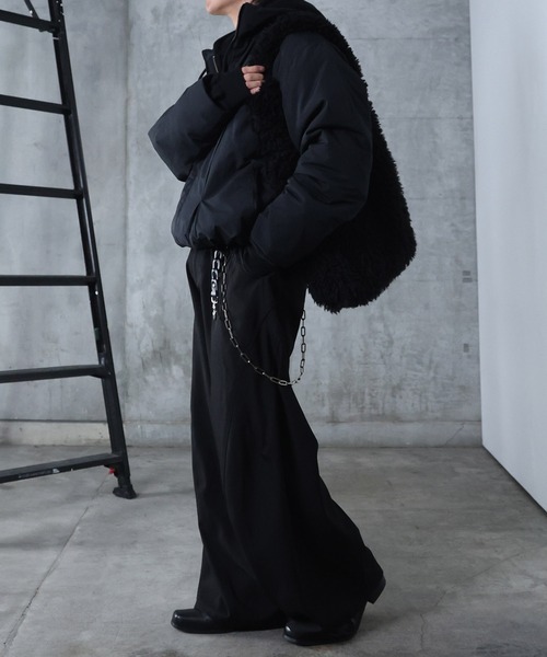 Confirm（コンファーム）の「AW インボックスタック ドロップショルダーパファージャケット 中綿ブルゾン ドローコード メンズ レディース ユニセックス 【Confirm】（ダウンジャケット/コート・メンズ・ブルー/グレー/ブラック・L/M）」の19枚目の写真