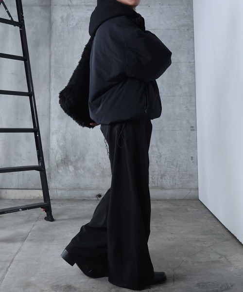 Confirm（コンファーム）の「AW インボックスタック ドロップショルダーパファージャケット 中綿ブルゾン ドローコード メンズ レディース ユニセックス 【Confirm】（ダウンジャケット/コート・メンズ・ブルー/グレー/ブラック・L/M）」の20枚目の写真