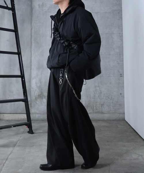 Confirm（コンファーム）の「AW インボックスタック ドロップショルダーパファージャケット 中綿ブルゾン ドローコード メンズ レディース ユニセックス 【Confirm】（ダウンジャケット/コート・メンズ・ブルー/グレー/ブラック・L/M）」の18枚目の写真