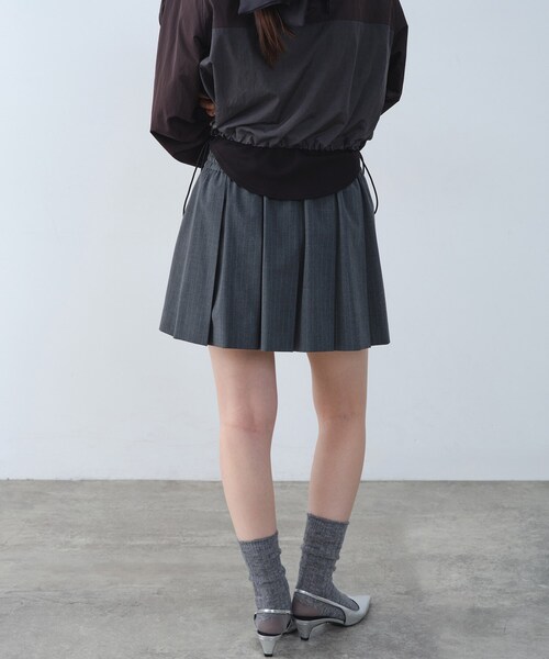 CODE A（コードエー）の「tailored mood mini skirt（スカート・レディース・ネイビー系2/グレー系2・00）」の7枚目の写真