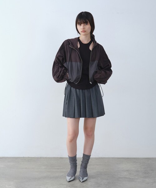 CODE A（コードエー）の「tailored mood mini skirt（スカート・レディース・ネイビー系2/グレー系2・00）」の10枚目の写真