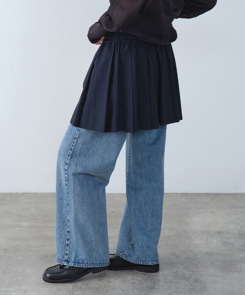 CODE A（コードエー）の「tailored mood mini skirt（スカート・レディース・ネイビー系2/グレー系2・00）」の8枚目の写真