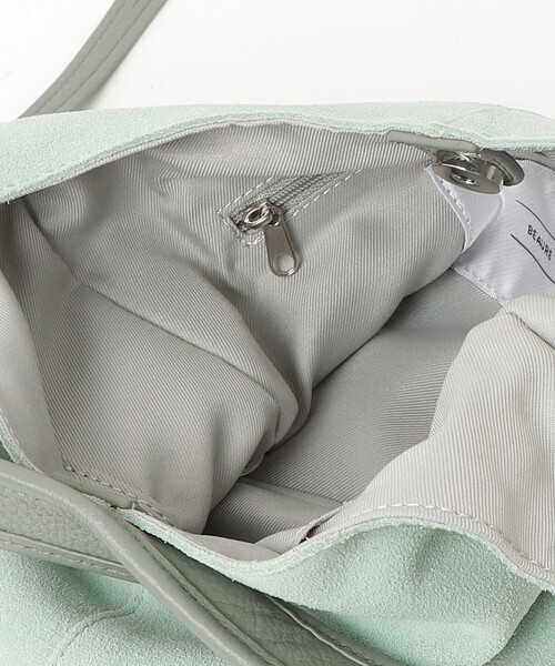 fredy emue（フレディエミュ）の「スエード結びハンドルワンショルバッグ（ショルダーバッグ・レディース・ミント/キャメル・FREE）」の5枚目の写真