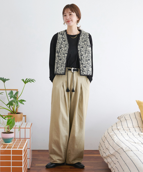 B.C STOCK（ベーセーストック）の「【ZOZO限定】リバーシブル / キルティングベスト（その他アウター・レディース・ネイビー/ラベンダー/ブラック・FREE）」の4枚目の写真