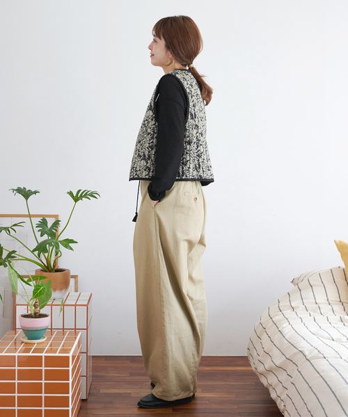 B.C STOCK（ベーセーストック）の「【ZOZO限定】リバーシブル / キルティングベスト（その他アウター・レディース・ネイビー/ラベンダー/ブラック・FREE）」の6枚目の写真