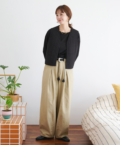 B.C STOCK（ベーセーストック）の「【ZOZO限定】リバーシブル / キルティングベスト（その他アウター・レディース・ネイビー/ラベンダー/ブラック・FREE）」の8枚目の写真