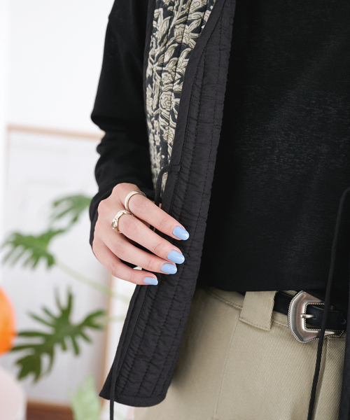 B.C STOCK（ベーセーストック）の「【ZOZO限定】リバーシブル / キルティングベスト（その他アウター・レディース・ネイビー/ラベンダー/ブラック・FREE）」の12枚目の写真