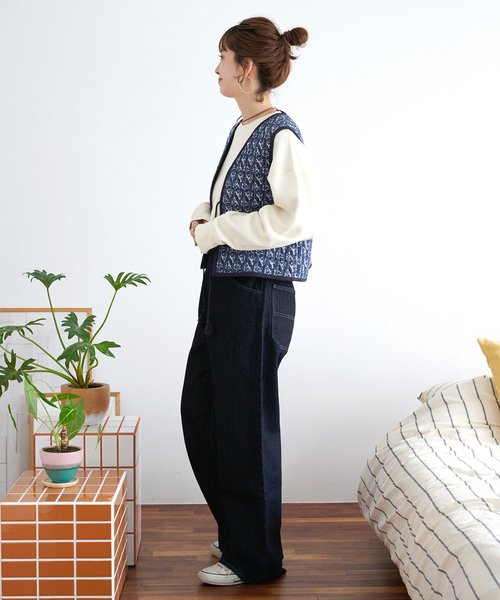 SALE ノンストック キルティングデニムベスト XL NONSTOCK FLYER 新品 キルティングベスト ビンテージ ヴィンテージ デッド