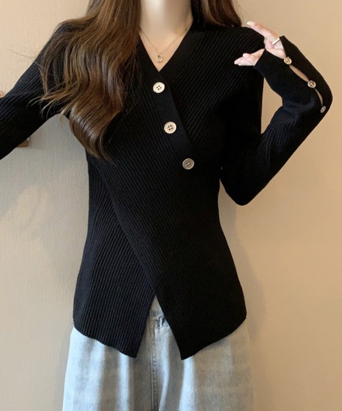 by LEGNA(バイレグナ)の「スリットリブニットトップス(ニット/セーター・レディース・ベージュ/ブラック/グリーン/パープル・LARGE/MEDIUM/SMALL)」の16枚目の写真