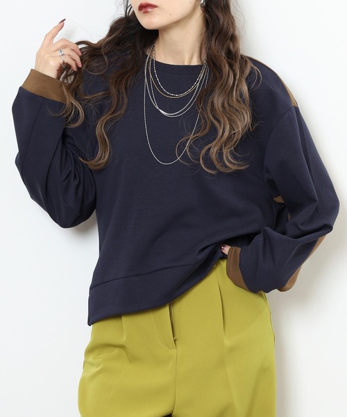 EGLANTINE（エグランティーヌ）の「EGLANTINE バックデザインカットソー（Tシャツ/カットソー・レディース・ネイビー/ブラック/ベージュ・38）」の10枚目の写真