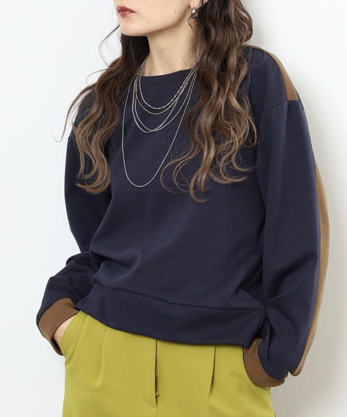 EGLANTINE（エグランティーヌ）の「EGLANTINE バックデザインカットソー（Tシャツ/カットソー・レディース・ネイビー/ブラック/ベージュ・38）」の11枚目の写真