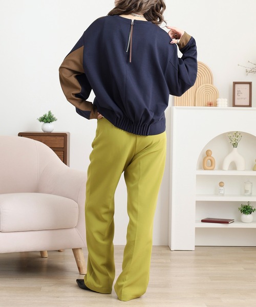 EGLANTINE（エグランティーヌ）の「EGLANTINE バックデザインカットソー（Tシャツ/カットソー・レディース・ネイビー/ブラック/ベージュ・38）」の16枚目の写真