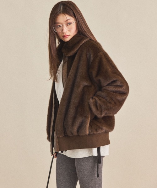 MIRROR STOKE（ミラーストーク）の「【ZOZO限定】MINK-LIKE FUR JACKET