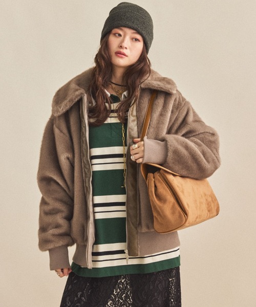 MIRROR STOKE（ミラーストーク）の「【ZOZO限定】MINK-LIKE FUR JACKET
