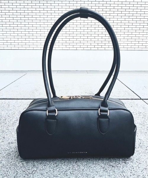LA BAGAGERIE(ラバガジェリー)の「【インスタグラマー Chiyoさん×LA BAGAGERIE】スクエアボストン(ボストンバッグ・レディース・ブラック/チョコ/キャメル・FREE)」の8枚目の写真