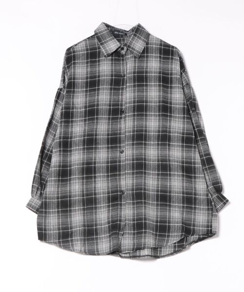 SpRay(スプレイ)の「ビエラチェックビッグシャツ(シャツ/ブラウス・レディース・ブラウン/ネイビー/アイボリー/ブラック・FREE)」の16枚目の写真