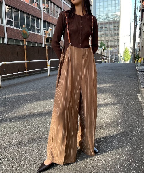 ベルトショルダーストライプパンツ（その他パンツ）｜AIC.（エーアイ