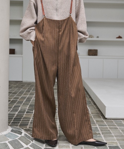 ベルトショルダーストライプパンツ（その他パンツ）｜AIC.（エーアイ