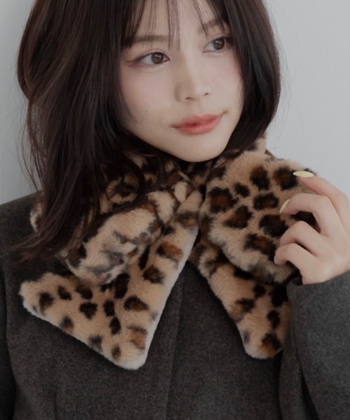 JUMELLE（ジュメロ）の「ミニリボンティペット（マフラー・レディース・ブラウン・FREE）」の2枚目の写真