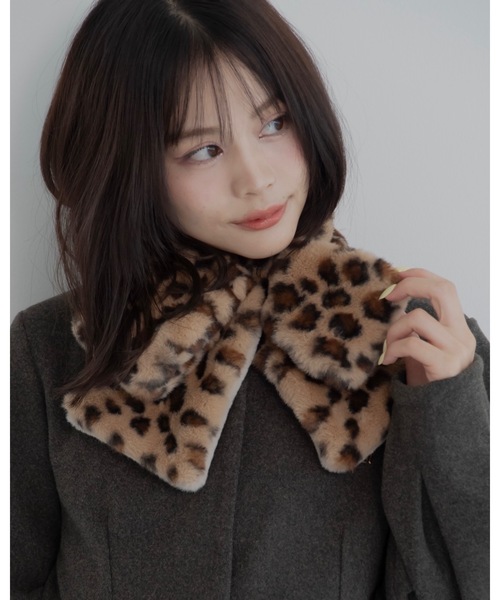 JUMELLE（ジュメロ）の「ミニリボンティペット（マフラー・レディース・ブラウン・FREE）」の7枚目の写真