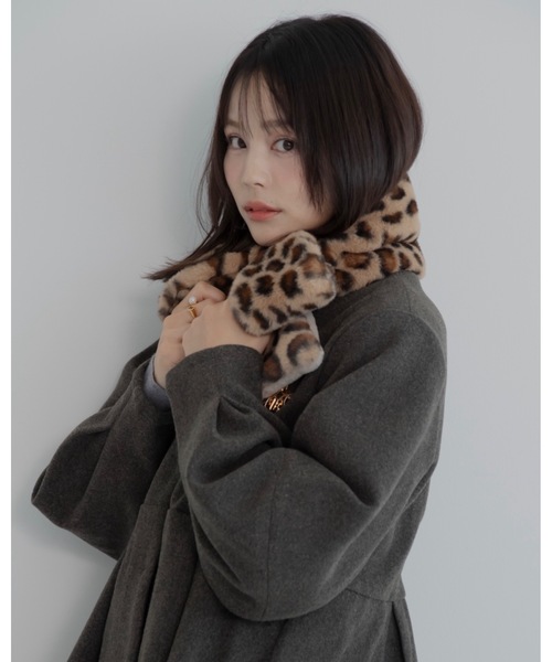 JUMELLE（ジュメロ）の「ミニリボンティペット（マフラー・レディース・ブラウン・FREE）」の4枚目の写真