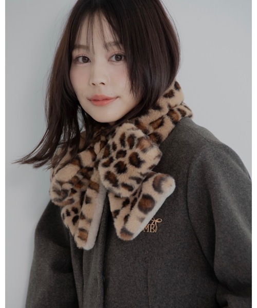 JUMELLE（ジュメロ）の「ミニリボンティペット（マフラー・レディース・ブラウン・FREE）」の6枚目の写真