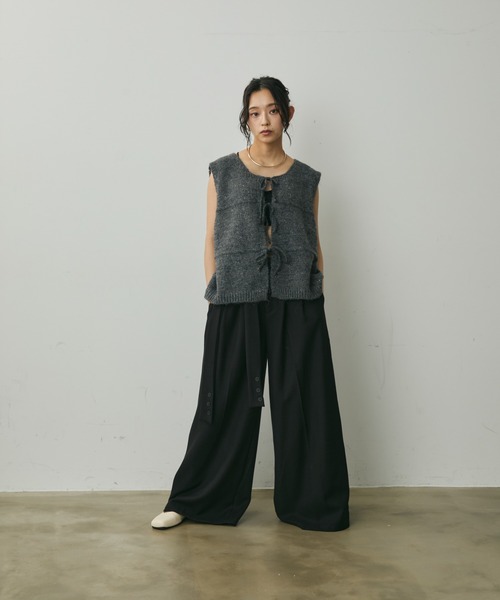 リボンニットベスト（ベスト）｜Lunea（ルネア）のファッション通販