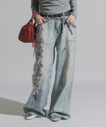 Chick | 3D-Printed Straight-Leg Denim Pants / 立体プリント ストレートデニムパンツ(デニムパンツ)