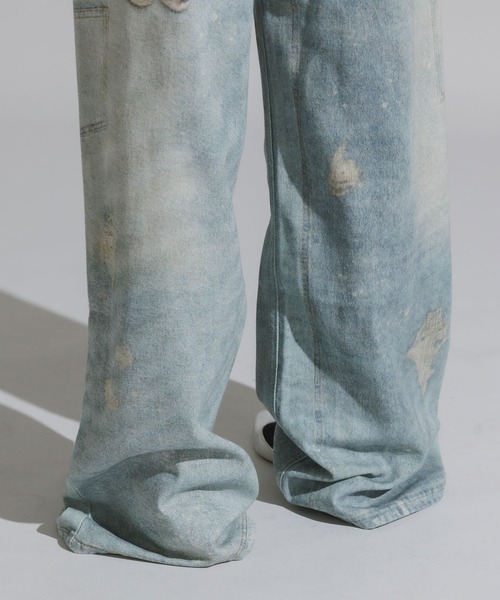 Chick（チック）の「3D-Printed Straight-Leg Denim Pants / 立体プリント ストレートデニムパンツ（デニムパンツ・レディース・ブルー系2/ブルー系1・FREE）」の9枚目の写真