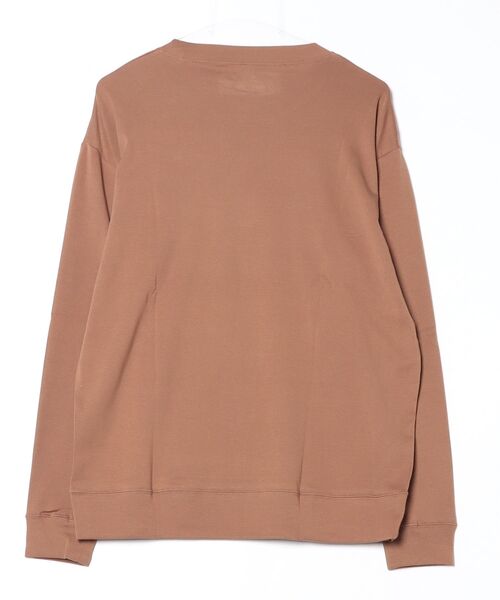 three dots(スリードッツ)の「ブラッシュドリブ スウェットシャツ(スウェット・メンズ・ライトブラウン/ブラック・SMALL/MEDIUM/LARGE)」の3枚目の写真