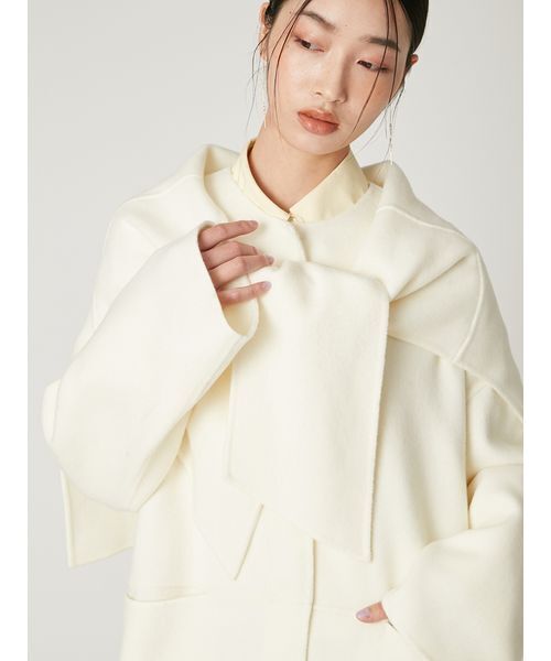 FRAY I.D（フレイアイディー）の「マフラー付ノーカラーリバーミドル