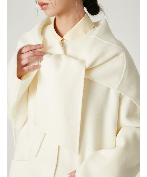 FRAY I.D（フレイアイディー）の「マフラー付ノーカラーリバーミドル