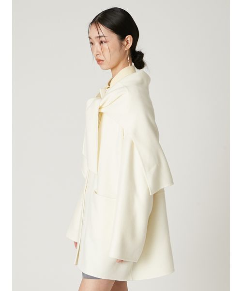 FRAY I.D（フレイアイディー）の「マフラー付ノーカラーリバーミドル