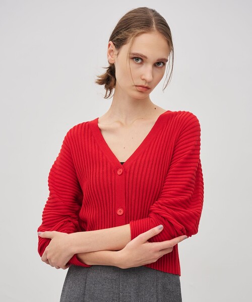 シアーストライプニット ドルマンカーディガン（カーディガン/ボレロ