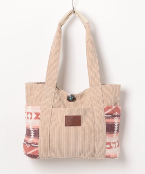 Kahiko（カヒコ）の「【Kahiko】ミリナコーデュロイ＆ボアトートバッグ（トートバッグ・レディース・ブラウン/ブラック/ベージュ・FREE）」の3枚目の写真