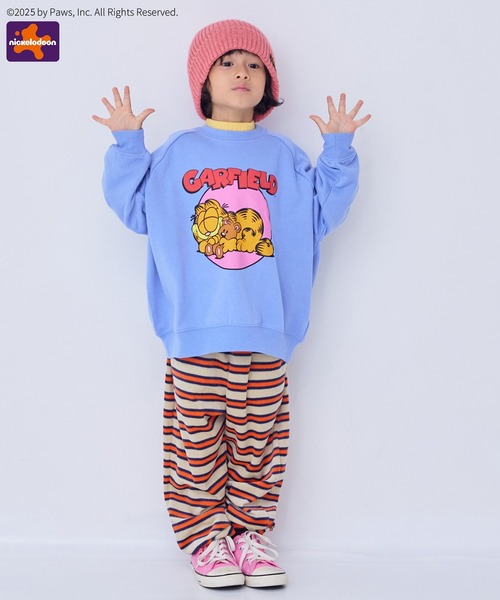 MARKEY'S（マーキーズ）の「【GARFIELD/ガーフィールド】別注プリントトレーナー（スウェット・キッズ・ブルー/杢グレー・80/90/100/110/120/130/140/150）」の6枚目の写真