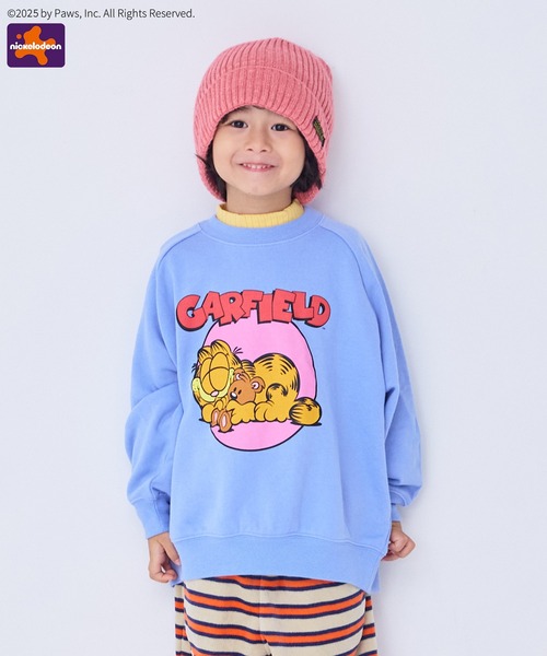 MARKEY'S（マーキーズ）の「【GARFIELD/ガーフィールド】別注プリントトレーナー（スウェット・キッズ・ブルー/杢グレー・80/90/100/110/120/130/140/150）」の5枚目の写真