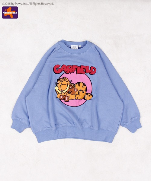 MARKEY'S（マーキーズ）の「【GARFIELD/ガーフィールド】別注プリントトレーナー（スウェット・キッズ・ブルー/杢グレー・80/90/100/110/120/130/140/150）」の4枚目の写真