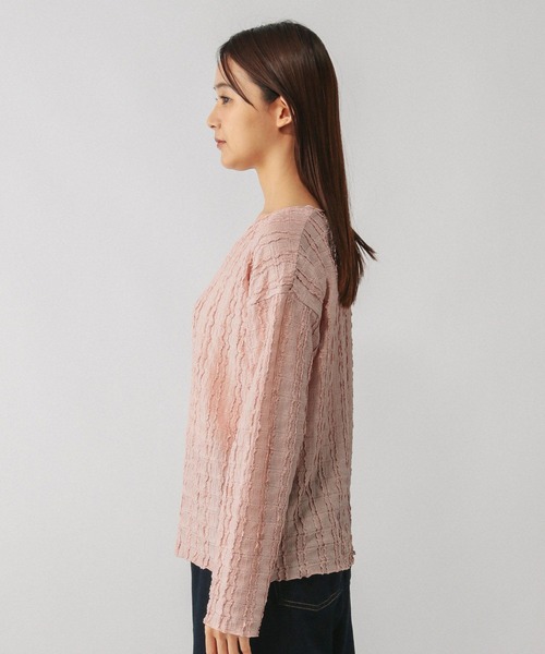 GLOBAL WORK(グローバルワーク)の「Beautee変形ジャガード長袖/595358(Tシャツ/カットソー・レディース・オフホワイト/ブラック/ピンク・MEDIUM/LARGE)」の20枚目の写真