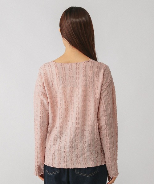 GLOBAL WORK(グローバルワーク)の「Beautee変形ジャガード長袖/595358(Tシャツ/カットソー・レディース・オフホワイト/ブラック/ピンク・MEDIUM/LARGE)」の21枚目の写真