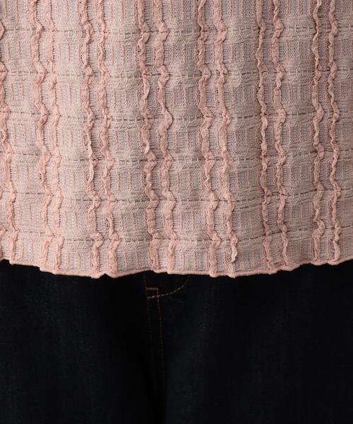 GLOBAL WORK(グローバルワーク)の「Beautee変形ジャガード長袖/595358(Tシャツ/カットソー・レディース・オフホワイト/ブラック/ピンク・MEDIUM/LARGE)」の22枚目の写真