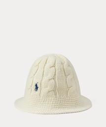 POLO RALPH LAUREN ケーブルニット ウールカシミヤ ハット ケーブルニット ウールブレンド バケット ハット | ラルフ ローレン
