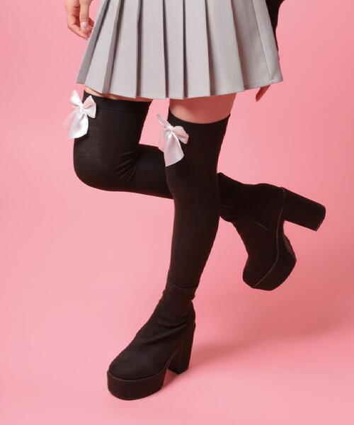 cs T&P(シーエスティーアンドピー)の「厚底シンプルブーツ(ブーツ・レディース・ブラック系/ホワイト/ブラック/ブラック系8・S/M/L/LL)」の10枚目の写真