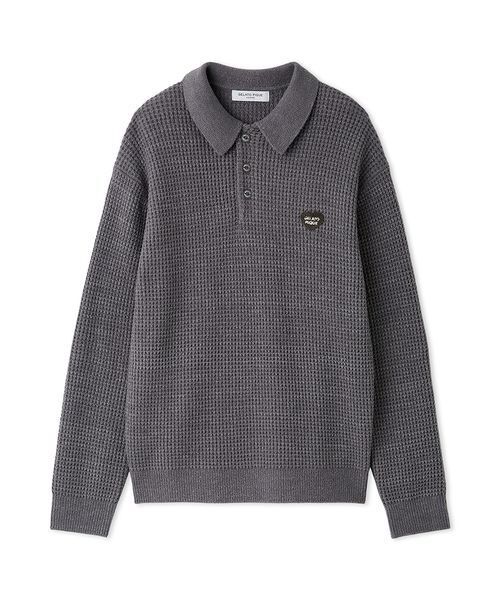 美品！マスターバニーワッフルメッシュニットシャツ HOMME】ワッフルニットシャツ（ルームウェア/パジャマ）｜gelato pique