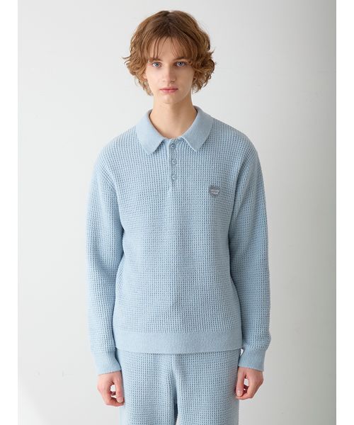 GELATO PIQUE ジェラートピケ ホットワッフル セットアップ S-M gelato pique（ジェラートピケ）の「【HOMME】ワッフルニットシャツ