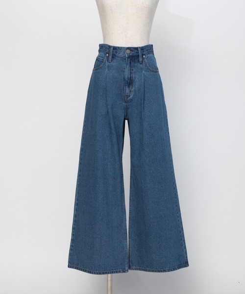 WCJ（ダブルシージェイ）の「ソフトデニムパンツ（デニムパンツ・レディース・ホワイト/サックスブルー/ブルー・25inch/26inch）」の2枚目の写真