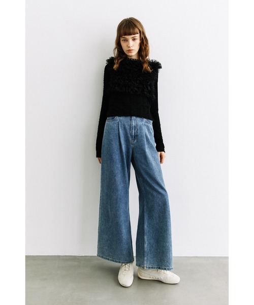 WCJ（ダブルシージェイ）の「ソフトデニムパンツ（デニムパンツ・レディース・ホワイト/サックスブルー/ブルー・25inch/26inch）」の4枚目の写真